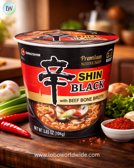 Nongshim Shin Black with Beef Bone Broth Noodle Soup