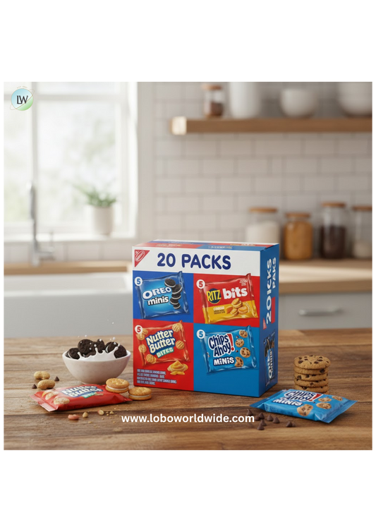 Nabisco Classic Mix Variety Pack, OREO, CHIPS AHOY!, Nutter Butter, RITZ Bits Cheese, 20 Snack Packs