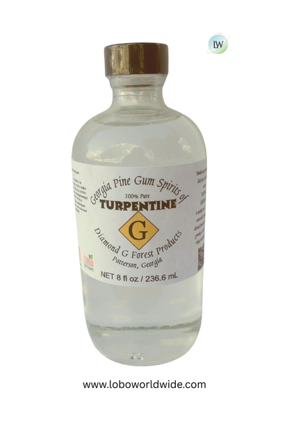 100% Pure Gum Spirits of Turpentine from Diamond G Forest (Various Sizes)