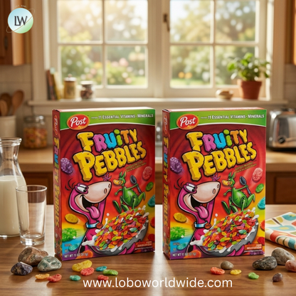 Fruity PEBBLES Gluten Free Cereal, Sweetened Rice Crunch, On-the-Go Single Serve Breakfast.