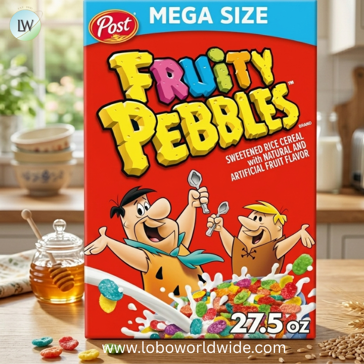 Fruity PEBBLES Gluten Free Cereal, Sweetened Rice Crunch, On-the-Go Single Serve Breakfast.