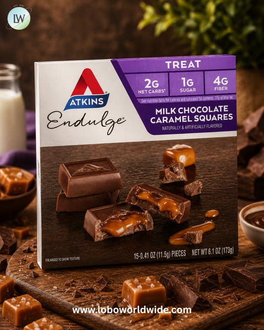 Atkins, Endulge®, Milk Chocolate Caramel Squares, 15 Pieces, 0.41 oz (11.5 g) Each