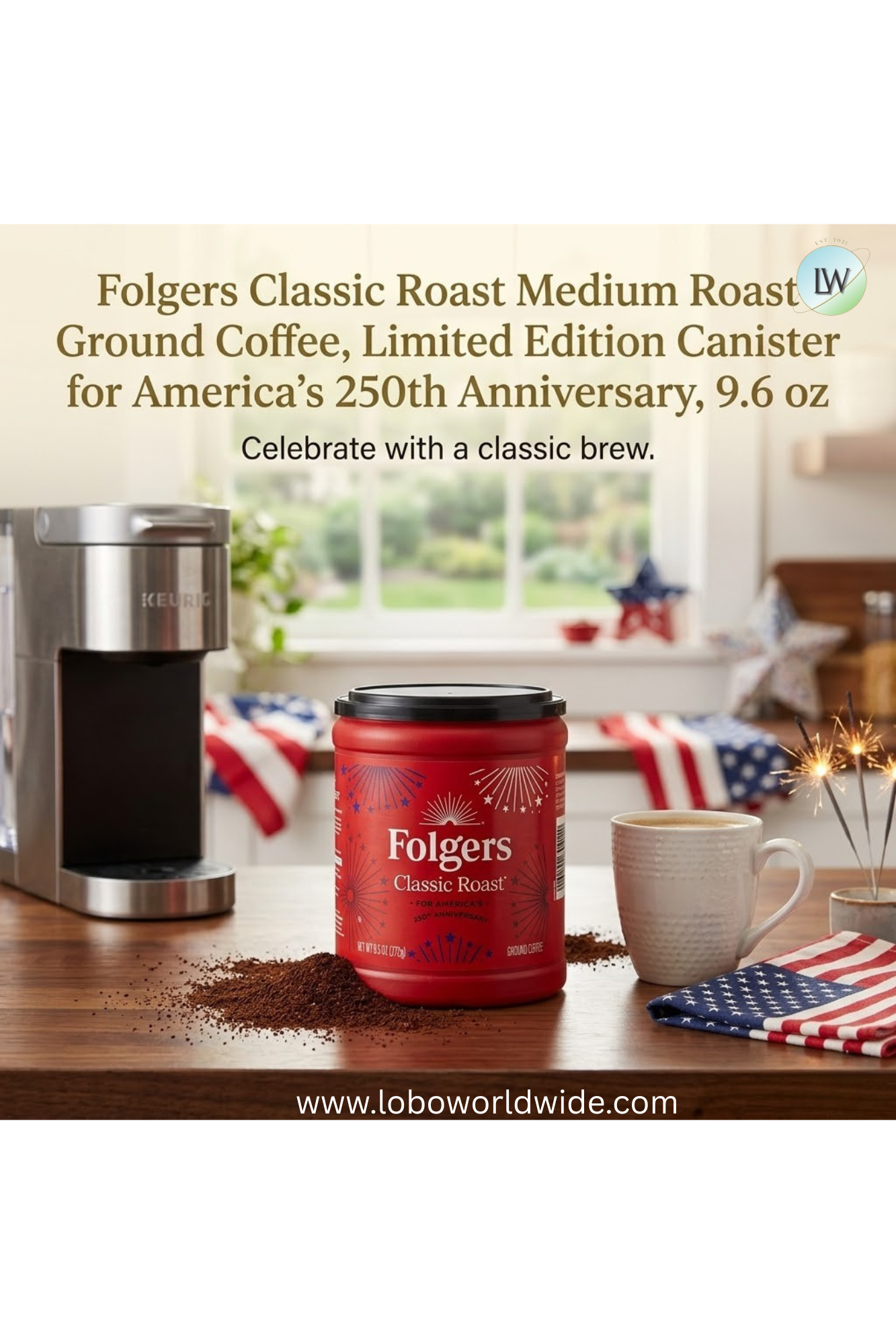 Folgers Ground Coffee, Medium Roast, 9.6 oz Canister