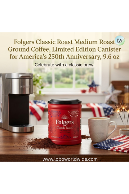 Folgers Ground Coffee, Medium Roast, 9.6 oz Canister
