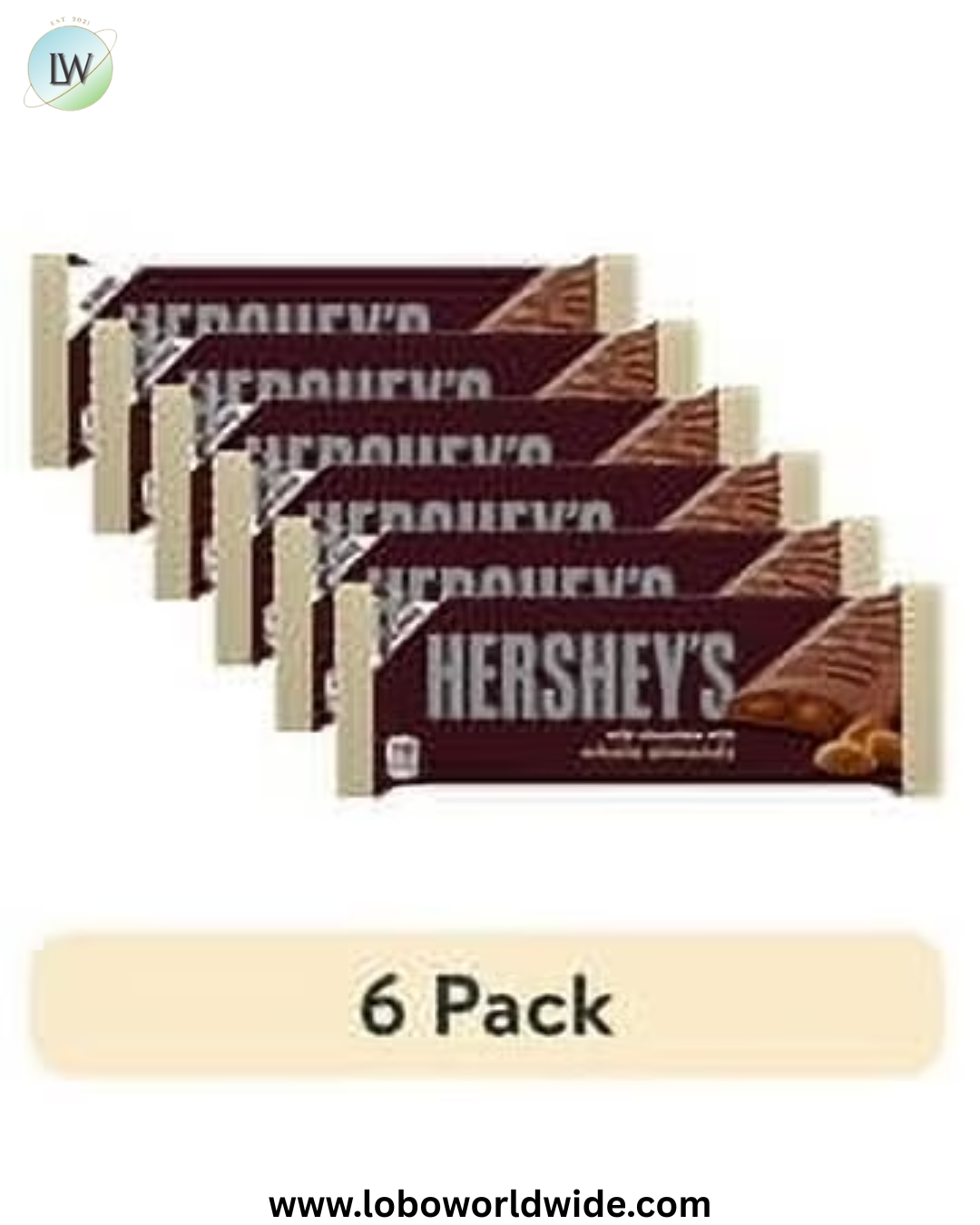 Hershey's Milk Chocolate with Whole Almonds King Size Candy, Bar 2.6 oz