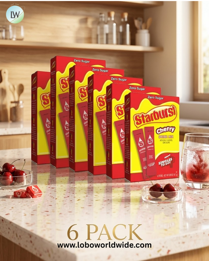 Starburst Zero Sugar Singles-to-Go Powdered Drink Mix, 6 Count Packets