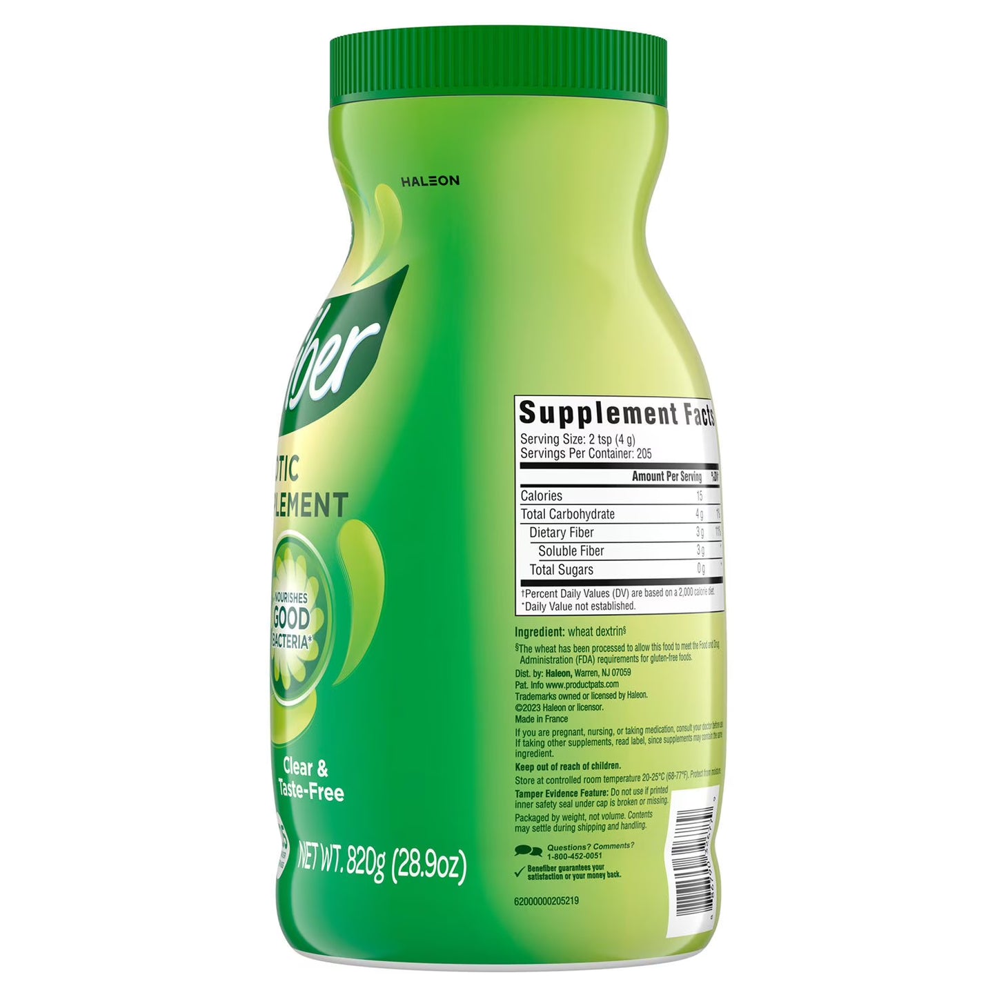 Benefiber Daily Prebiotic Fiber Supplement Powder, Unflavored, 28.9 oz.