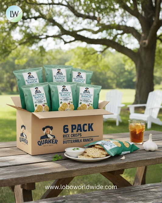 (6 pack) Quaker Rice Crisps, Buttermilk Ranch, 6.06 Oz.
