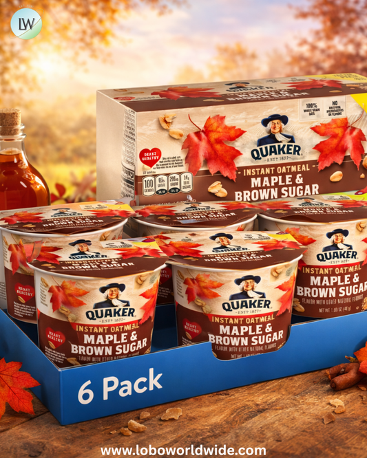 (6 pack) Quaker, Instant Oatmeal, Maple & Brown Sugar, 4 Count, 1.69 oz Cups