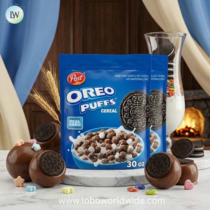 Post OREO PUFFS™ Cereal, Chocolate Breakfast Cereal.