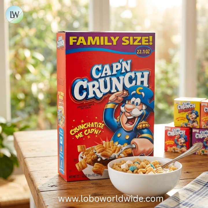 Cap'n Crunch Cereal, Original, 22.1oz Box.
