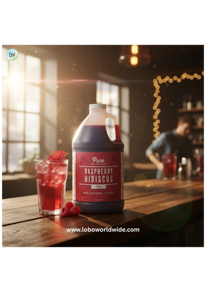 Pure Craft Beverages Raspberry Hibiscus Tea 5:1 Beverage Concentrate 1/2 Gallon