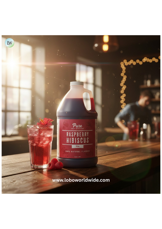 Pure Craft Beverages Raspberry Hibiscus Tea 5:1 Beverage Concentrate 1/2 Gallon