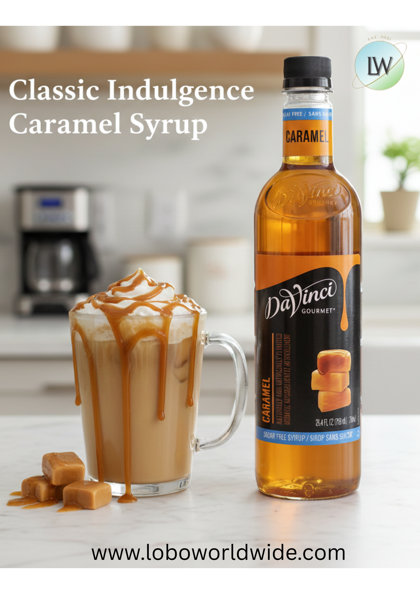DaVinci Gourmet Sugar-Free Flavoring Syrup 750 mL - 4/Case (Various Flavors)
