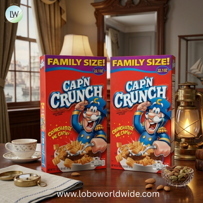 Cap'n Crunch Cereal, Original, 22.1oz Box.