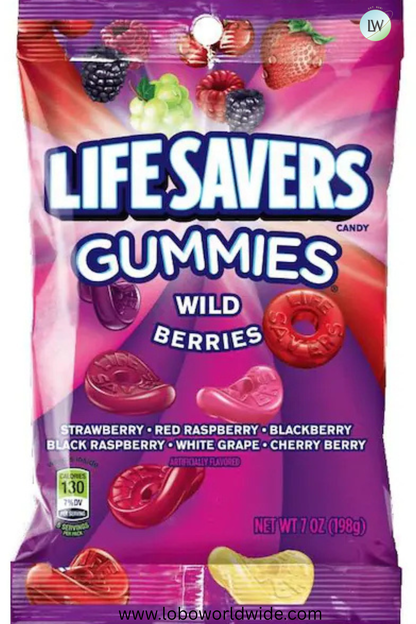 Lifesavers Gummies Candy 7 oz. (Pack of 12)(Various Flavours)