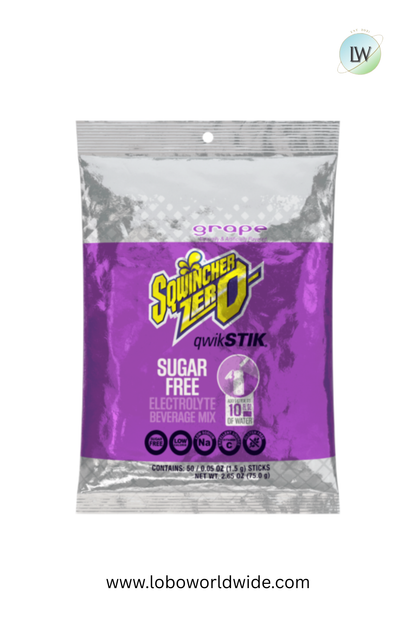 Sqwincher Qwik Stik ZERO Sugar, 0.06 oz, Pack, Yields 10 oz- 100 STICKS(Various Flavours)
