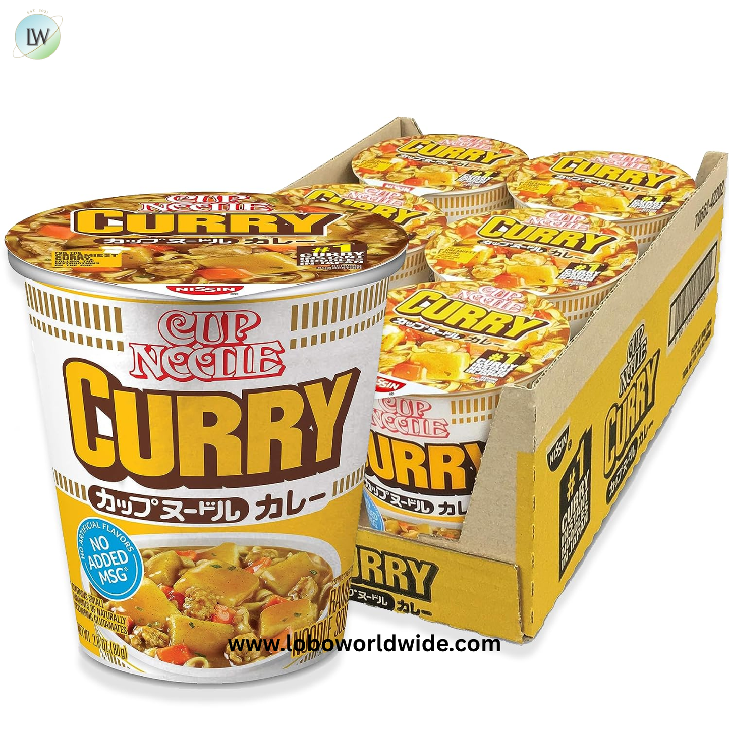 Nissin Cup Noodle Ramen Noodle Soup, Curry, 2.82 Ounce