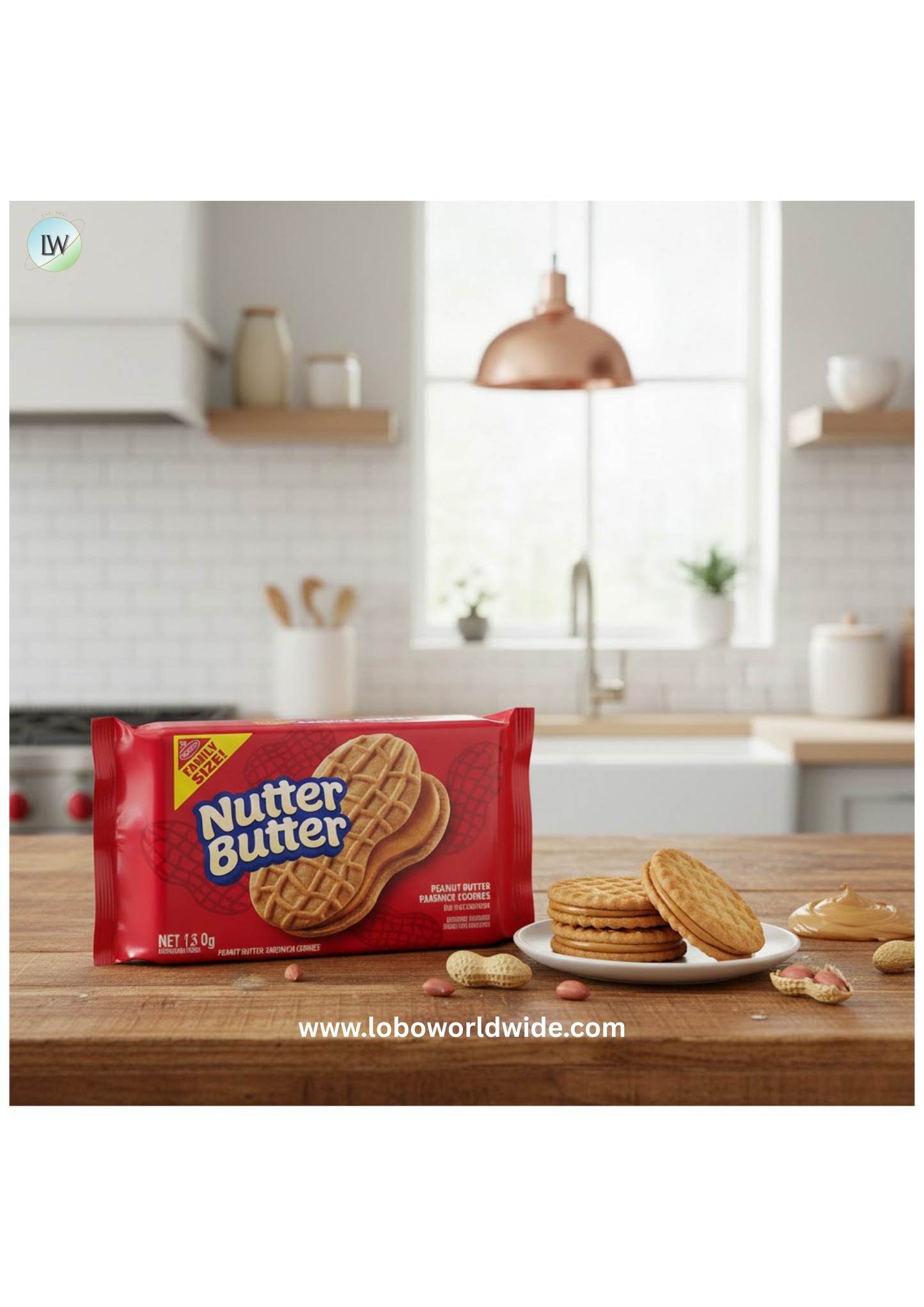 Nutter Butter Family Size Peanut Butter Sandwich Cookies, 16 oz