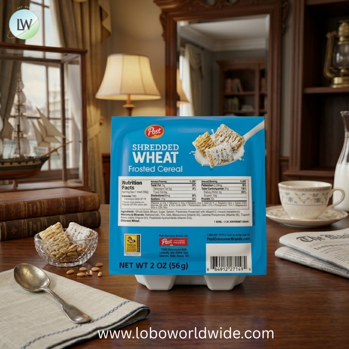 Post Shredded Wheat Frosted Cereal, 2 Ounce -- 48 per case.