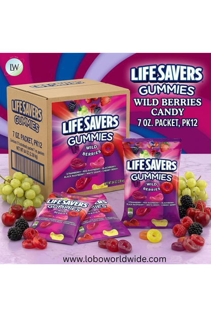 Lifesavers Gummies Candy 7 oz. (Pack of 12)(Various Flavours)