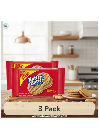 Nutter Butter Family Size Peanut Butter Sandwich Cookies, 16 oz