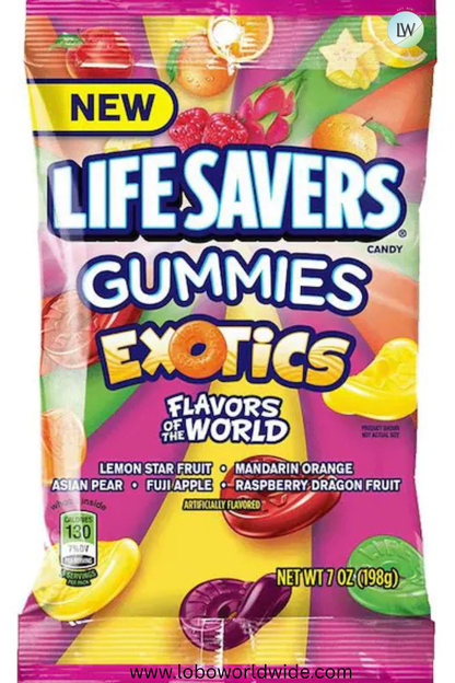 Lifesavers Gummies Candy 7 oz. (Pack of 12)(Various Flavours)