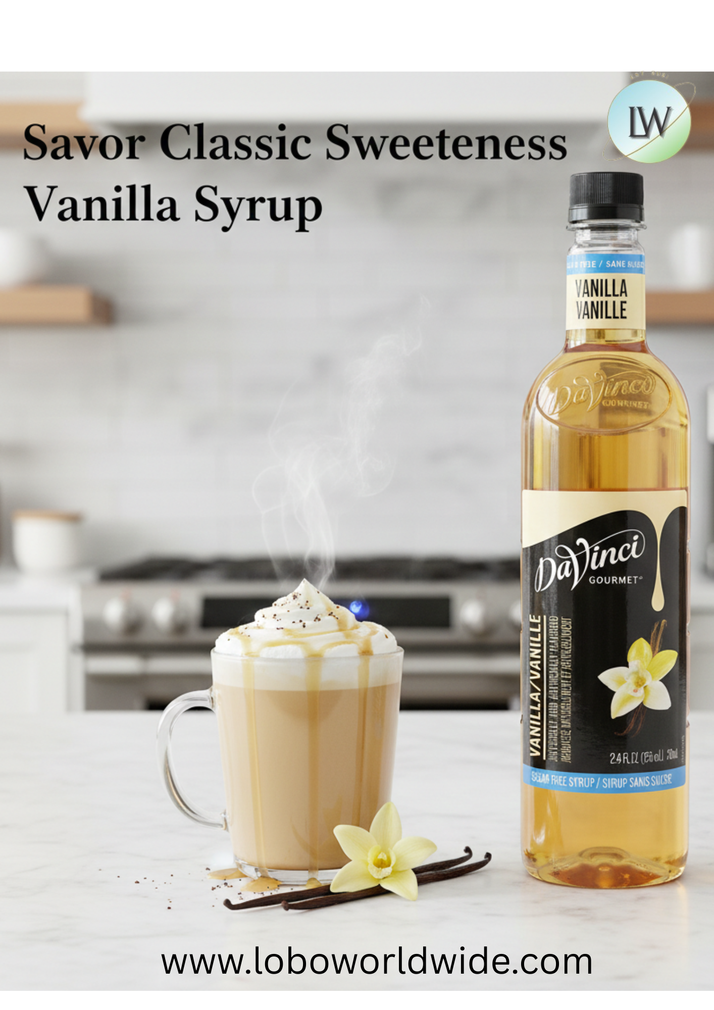 DaVinci Gourmet Sugar-Free Flavoring Syrup 750 mL - 4/Case (Various Flavors)
