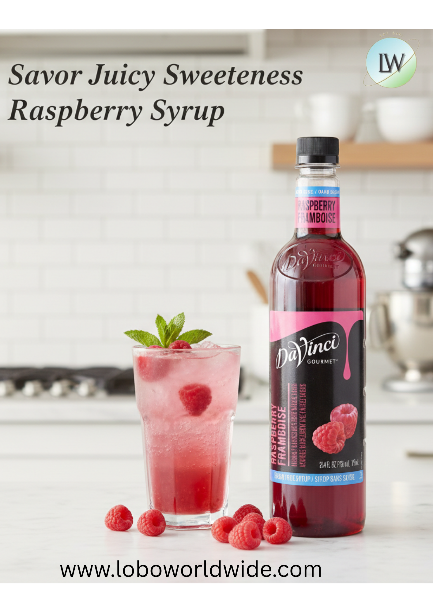 DaVinci Gourmet Sugar-Free Flavoring Syrup 750 mL - 4/Case (Various Flavors)