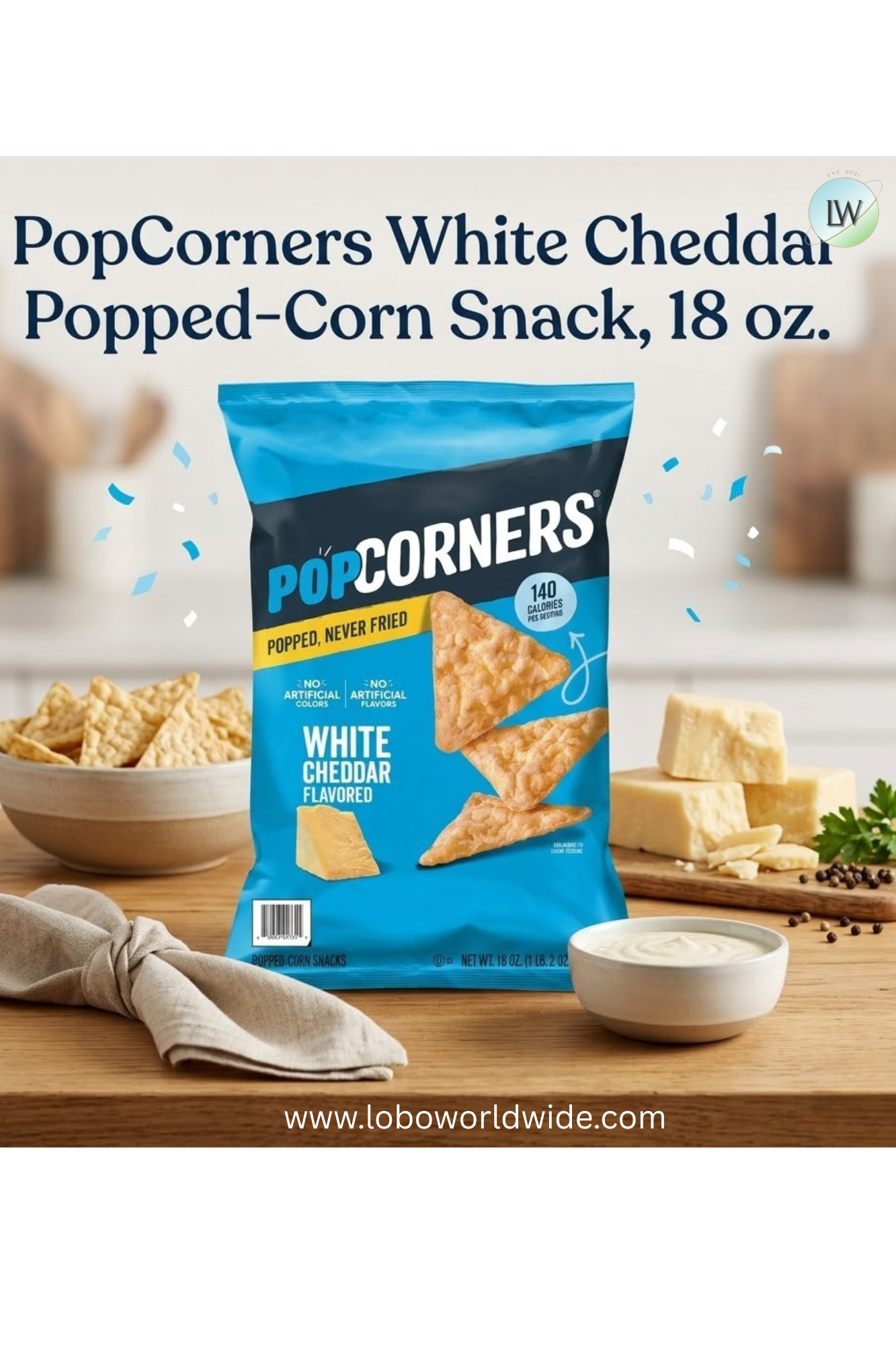 PopCorners Popped-Corn Snack, 18 oz.
