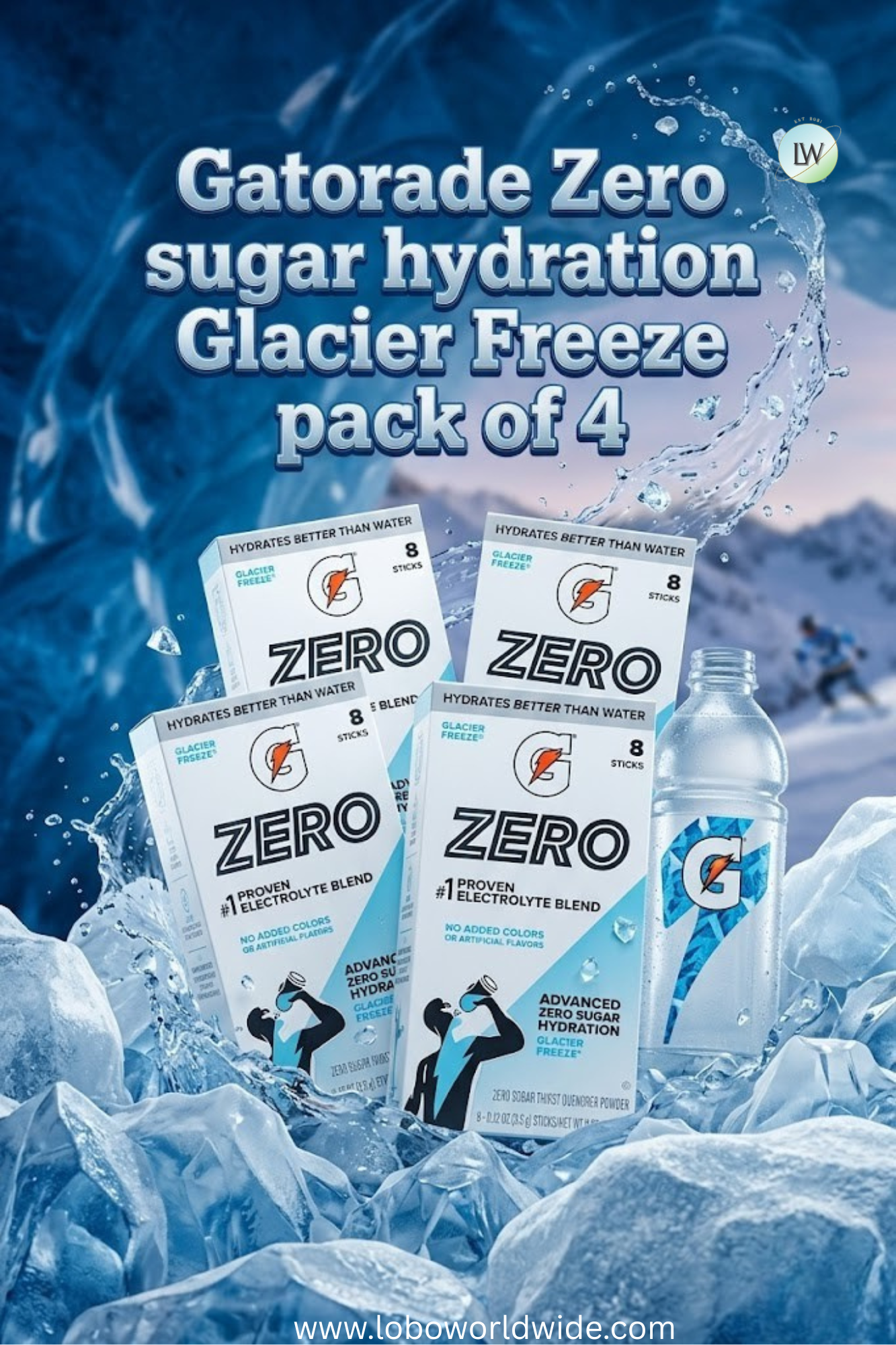 Gatorade Zero sugar hydration - 32 sticks (Pack of 4 with 8 sticks in each pack)(Various Flavours)