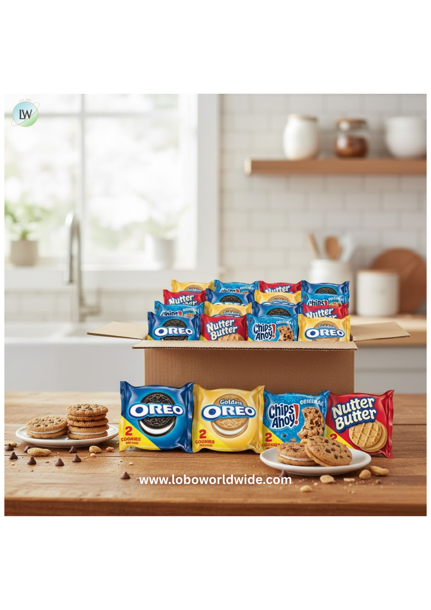 OREO Original, OREO Golden, CHIPS AHOY! & Nutter Butter Cookie Variety Pack, 56 ct Snack Packs