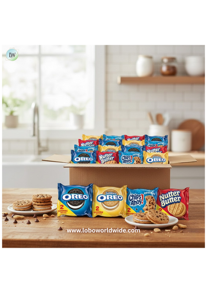 OREO Original, OREO Golden, CHIPS AHOY! & Nutter Butter Cookie Variety Pack, 56 ct Snack Packs