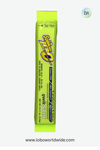 Sqwincher Qwik Stik ZERO Sugar, 0.06 oz, Pack, Yields 10 oz- 300 STICKS(Various Flavours)