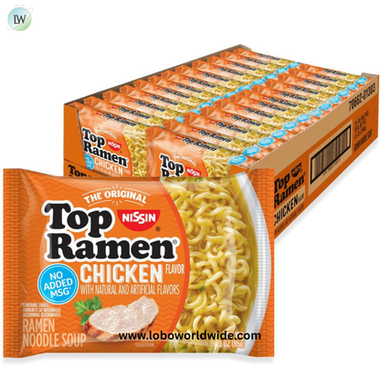 Nissin Top Ramen Noodle Soup,3 Ounce (Pack of 24)