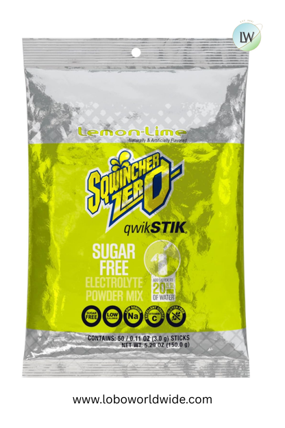 Sqwincher Qwik Stik ZERO Sugar, 0.06 oz, Pack, Yields 10 oz- 100 STICKS(Various Flavours)
