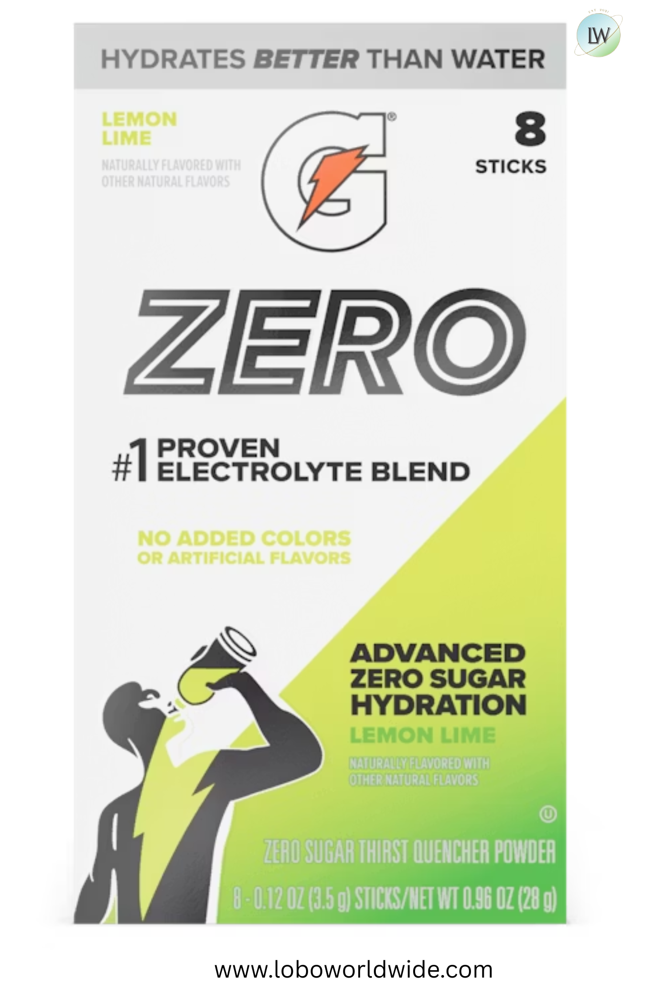 Gatorade Zero sugar hydration - 32 sticks (Pack of 4 with 8 sticks in each pack)(Various Flavours)