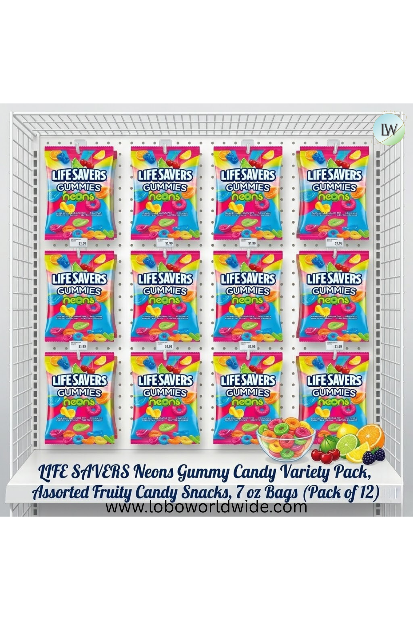 Lifesavers Gummies Candy 7 oz. (Pack of 12)(Various Flavours)