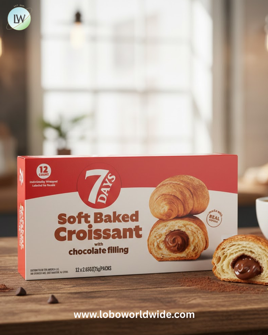 7Days Soft Baked Croissant, Chocolate Filling, 2.65 oz, 12-count