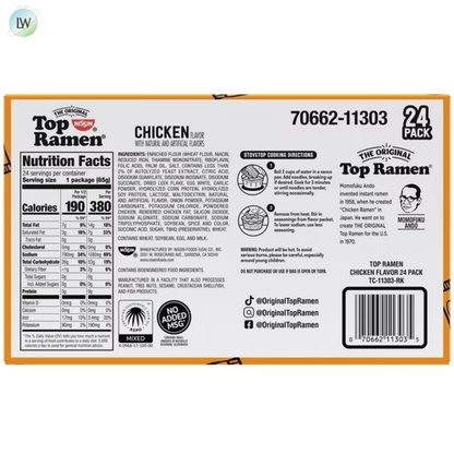 Nissin Top Ramen, Chicken, 24 pk.