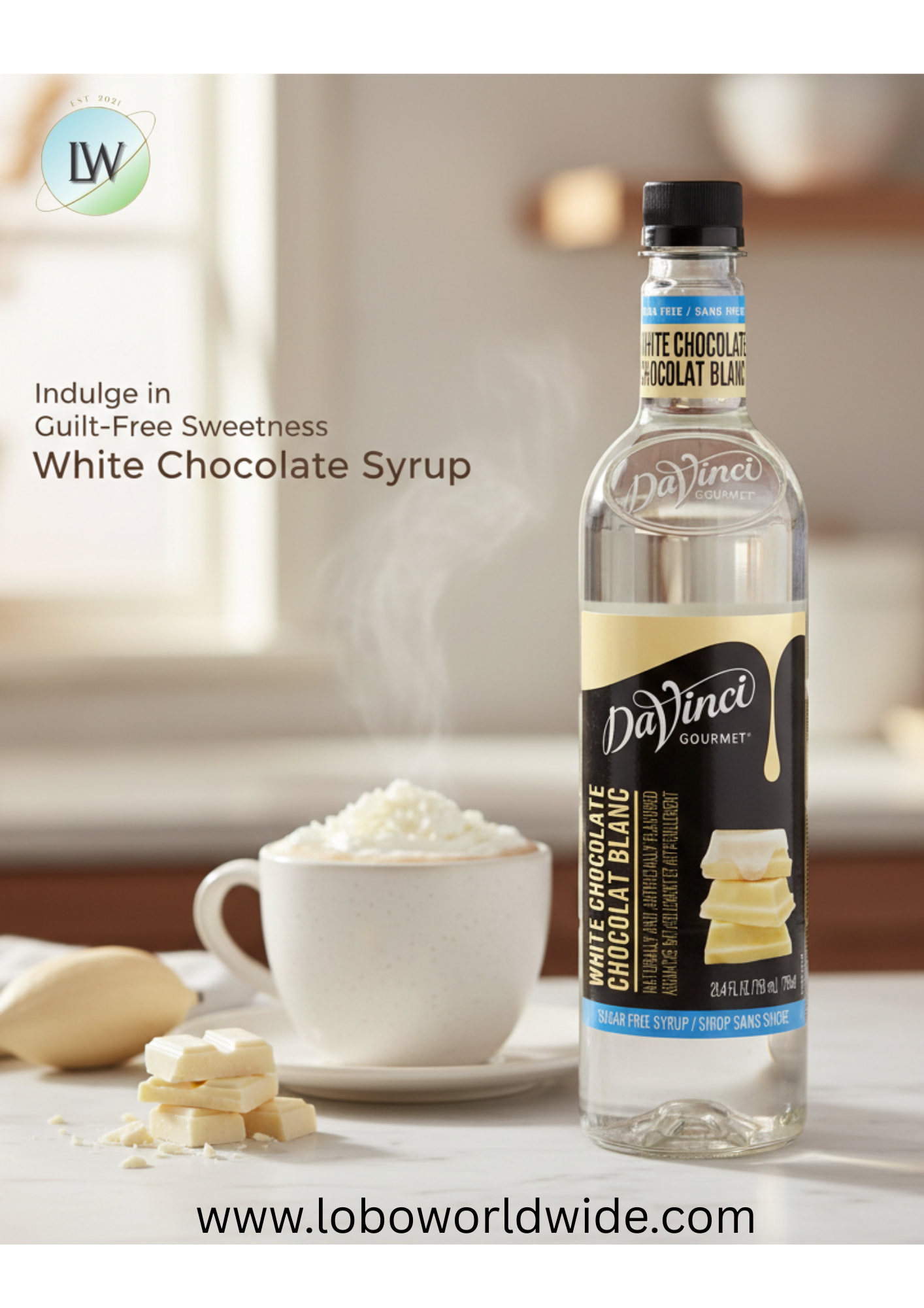 DaVinci Gourmet Sugar-Free Flavoring Syrup 750 mL - 4/Case (Various Flavors)