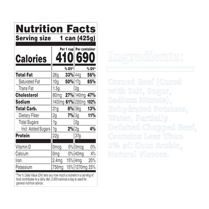 Libby's Corned Beef Hash, Canned Food, 12 - 15 OZ Cans