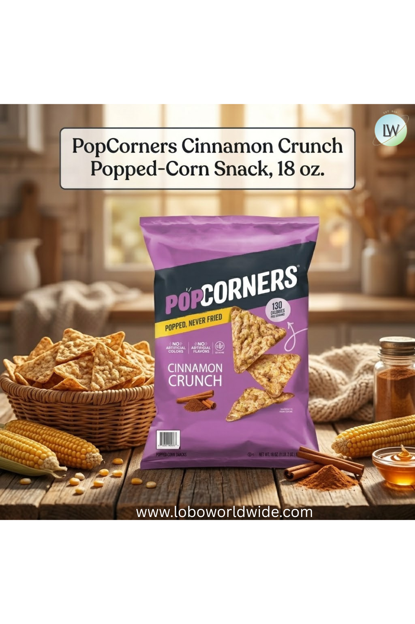 PopCorners Popped-Corn Snack, 18 oz.