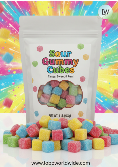 Sour Gummy Cubes(Various Sizes)