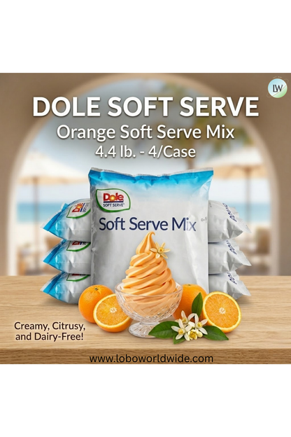 DOLE SOFT SERVE Soft Serve Mix 4.4 lb. (Pack of 4)