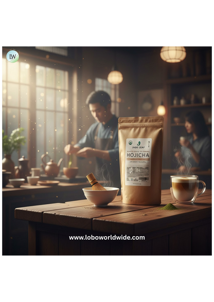 Jade Leaf Organic Hojicha Barista Edition Roasted Green Tea Powder 1 lb. (454g)(various sizes)