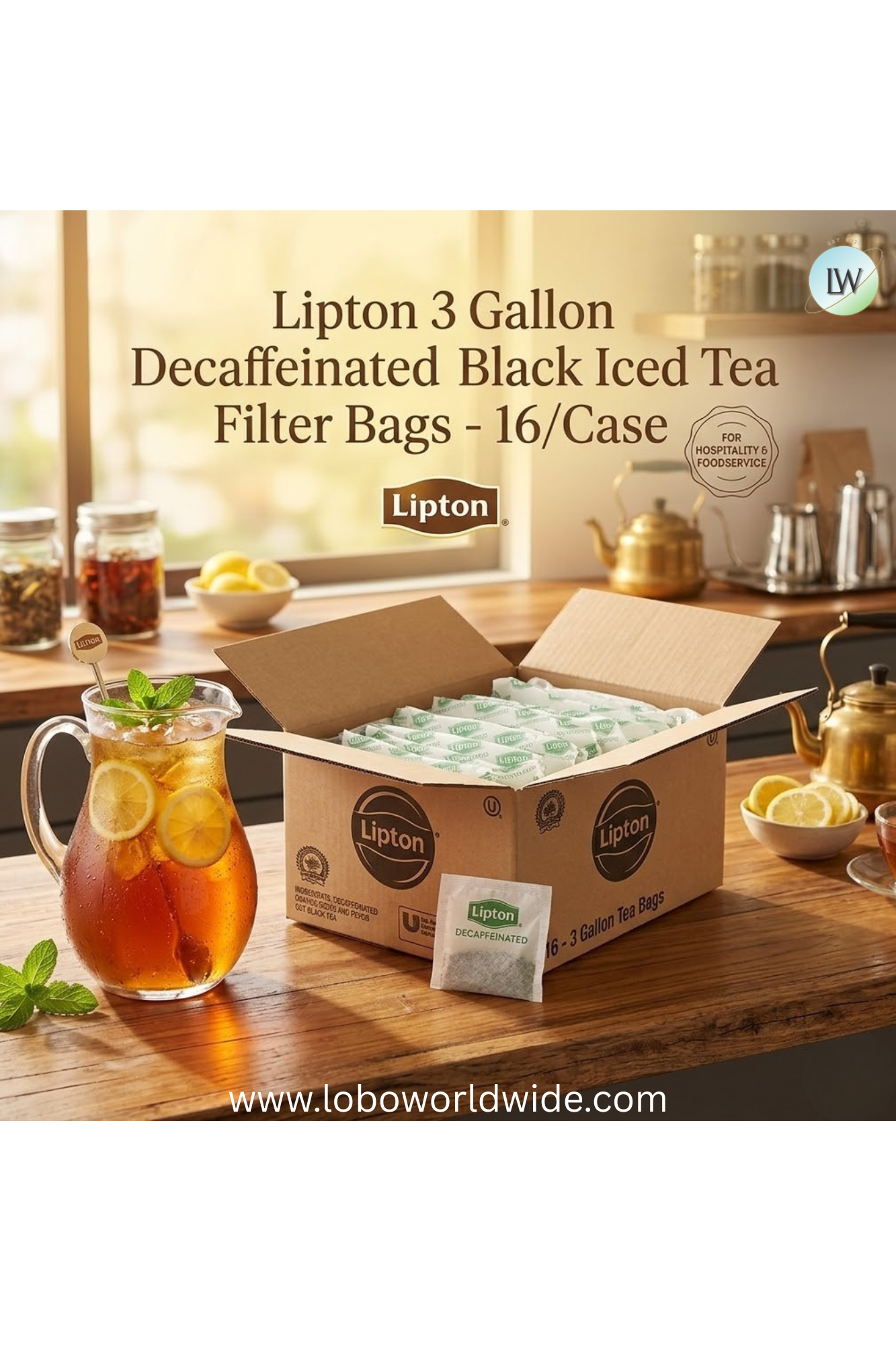 Lipton 3 Gallon Tea Filter Bags - 24/Case(Various Flavours)