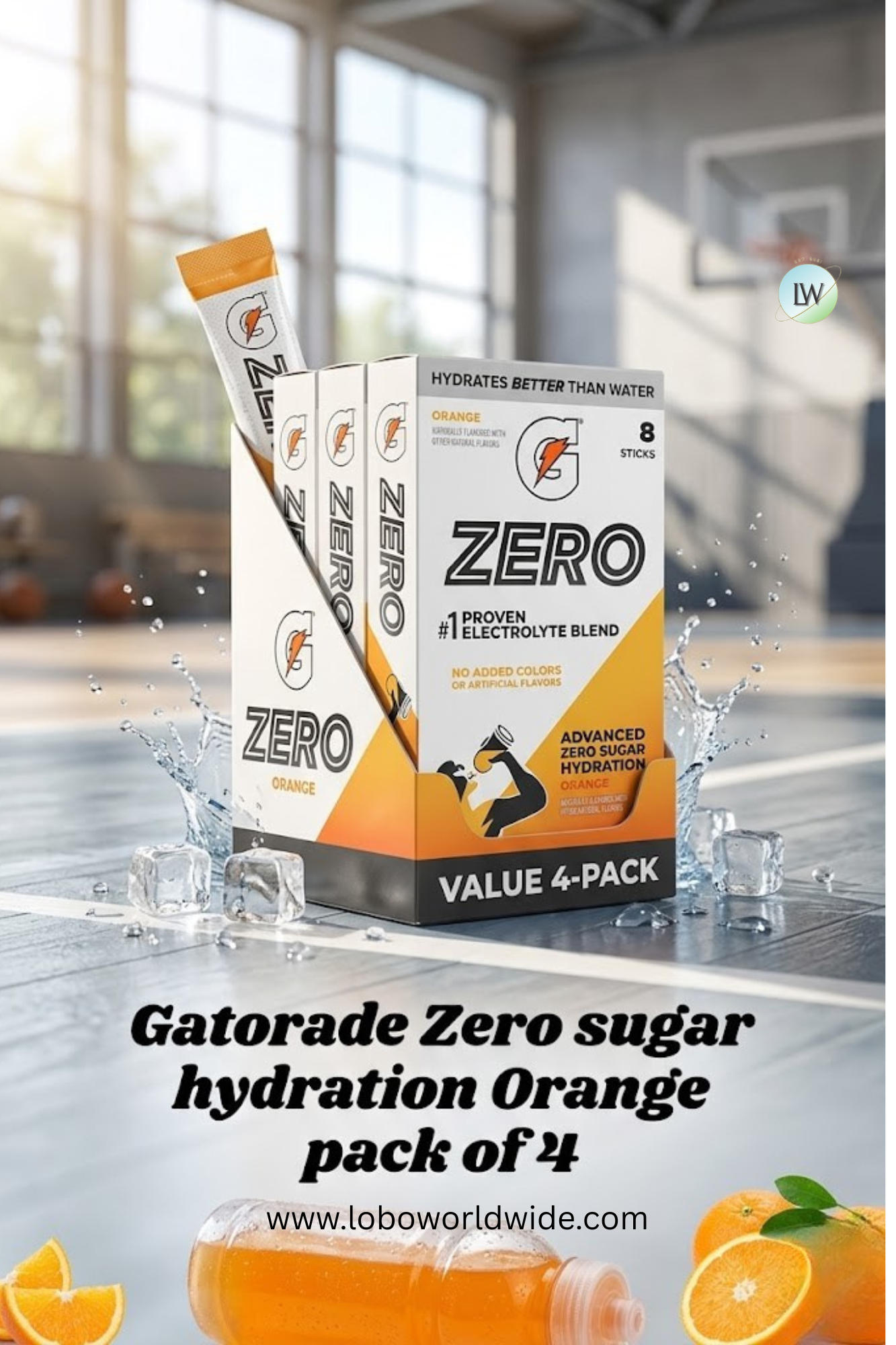 Gatorade Zero sugar hydration - 32 sticks (Pack of 4 with 8 sticks in each pack)(Various Flavours)
