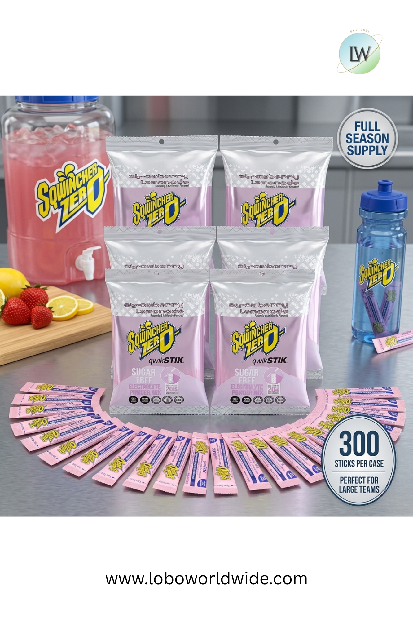 Sqwincher Qwik Stik ZERO Sugar, 0.11 oz, Pack, Yields 20 oz,300pk(Various Flavours)