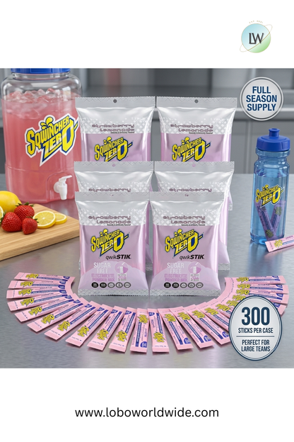 Sqwincher Qwik Stik ZERO Sugar, 0.11 oz, Pack, Yields 20 oz,300pk(Various Flavours)